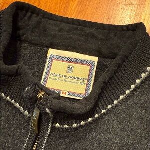 Dale of Norway Black Zip-Up Sweater
